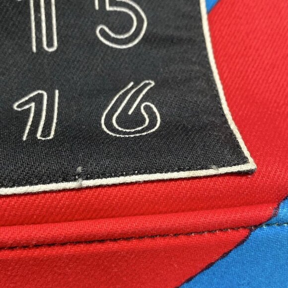 Auth miumiu - 5BZ006 Blue Red Multi Canvas Leather Backpack - Picture 10 of 16